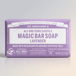Lavender, Organic Castl Bar, Dr. Bronner's