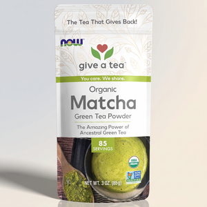 H4 & Tea Shelf, Organic Matcha Green Tea Powder, NOW
