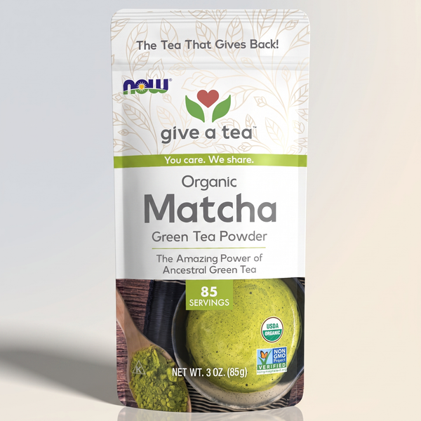 H4 & Tea Shelf, Organic Matcha Green Tea Powder, NOW