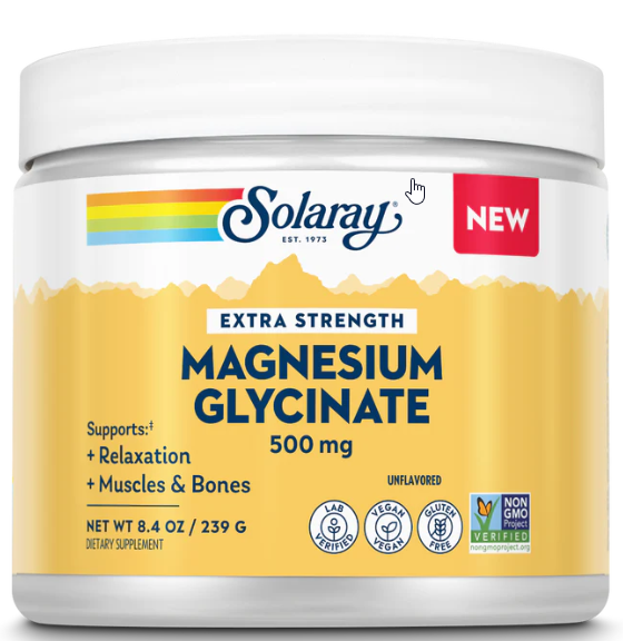 F5, Magnesium Glycinate Powder 8.4oz, Solaray
