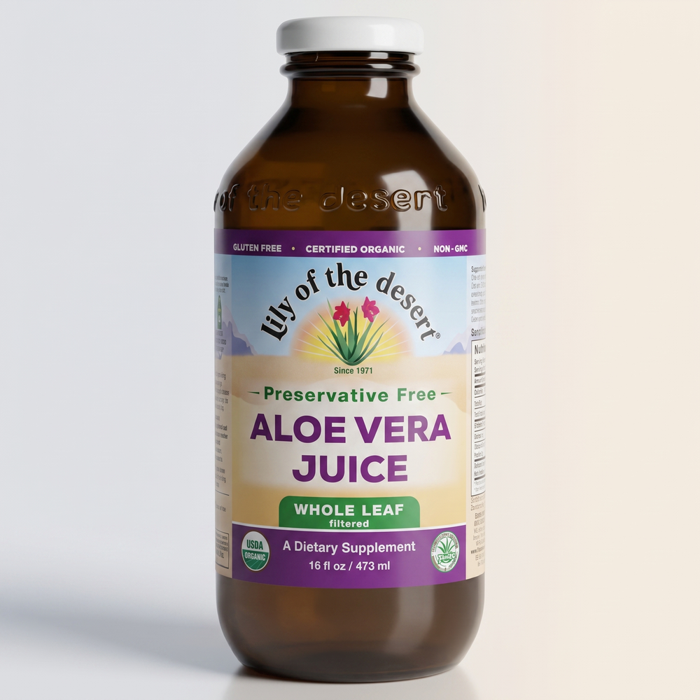 Lilly of The Desert Aloe Vera Juice Whole Leaf 16fl