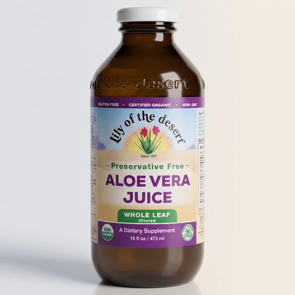 Lilly of The Desert Aloe Vera Juice Whole Leaf 16fl