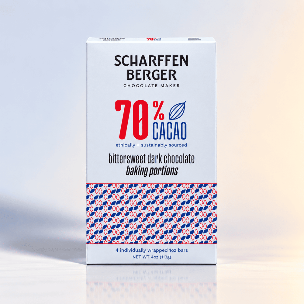 Scharffen Berger 2207916 4 Oz 70 Percent Baking Portions Cacao Dark Chocolate - Pack of 12