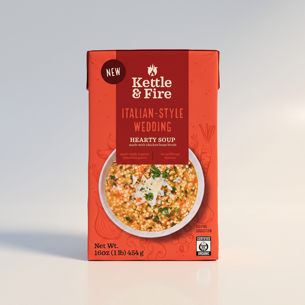 Italian Style Wedding Soup, Kettle and Fire
