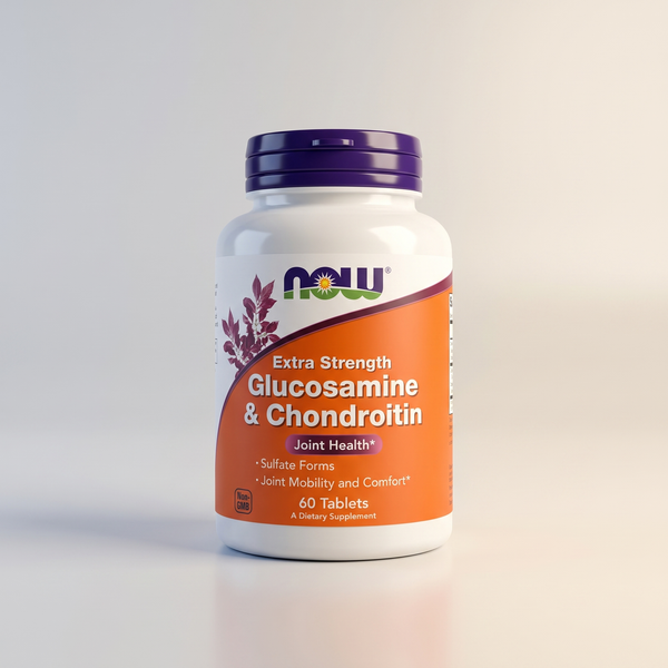 B5, NOW - Glucosamine & Chondroitin 2X 750/600mg 60 TABS