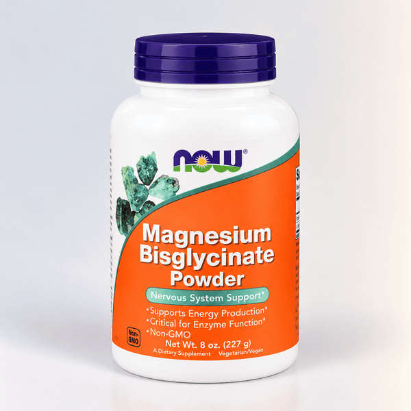 MAGNESIUM POWDER BISGLYCINATE 8 OZ, NOW