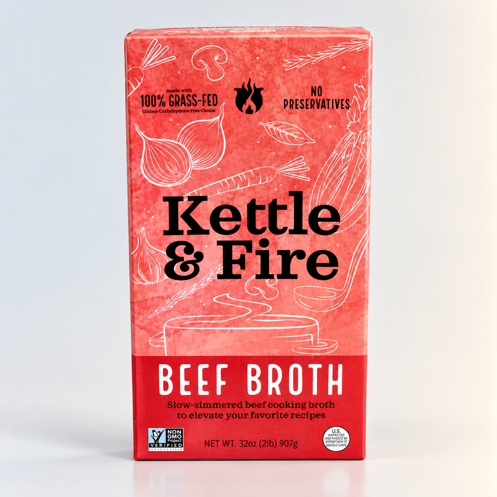 Beef Broth, Kettle and Fire, 32oz
