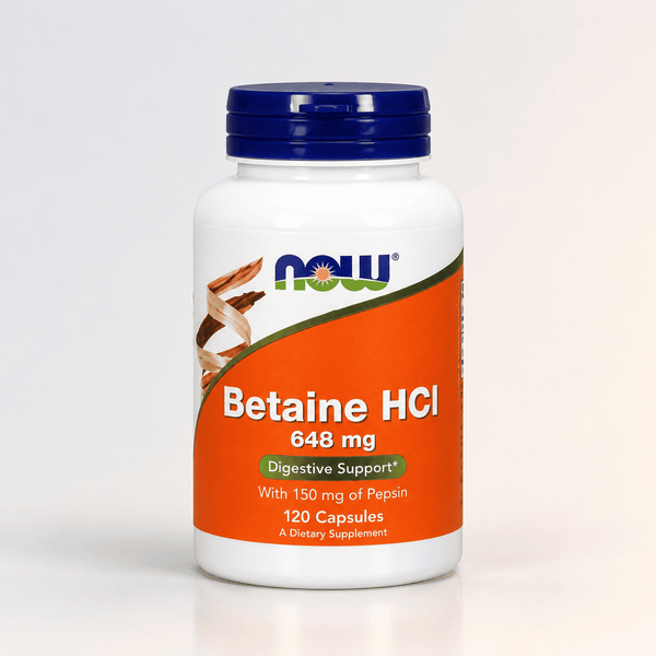 Betaine HCI, 648 mg, 120 Veg Caps, NOW