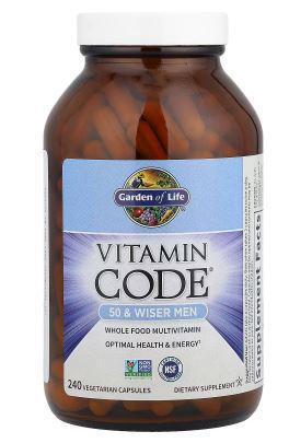D4, Vitamin Code - 50 & Wiser Men's Multi, GOL