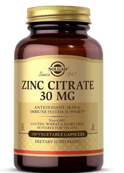 G2, Zinc Citrate 30 mg Vegetable Capsules