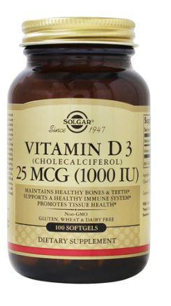 D1, Vitamin D3 (Cholecalciferol) 25 mcg (1000 IU) Soft