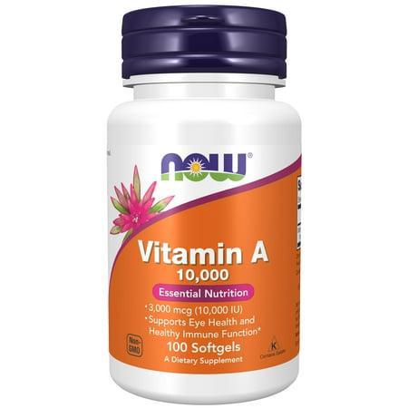 C1, Vitamin A 10000, 100 Softgels, NOW