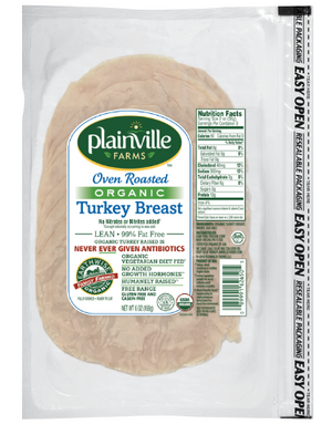 Turkey Breast Sliced, Hickory Smoked, 6oz, Plainville Farms