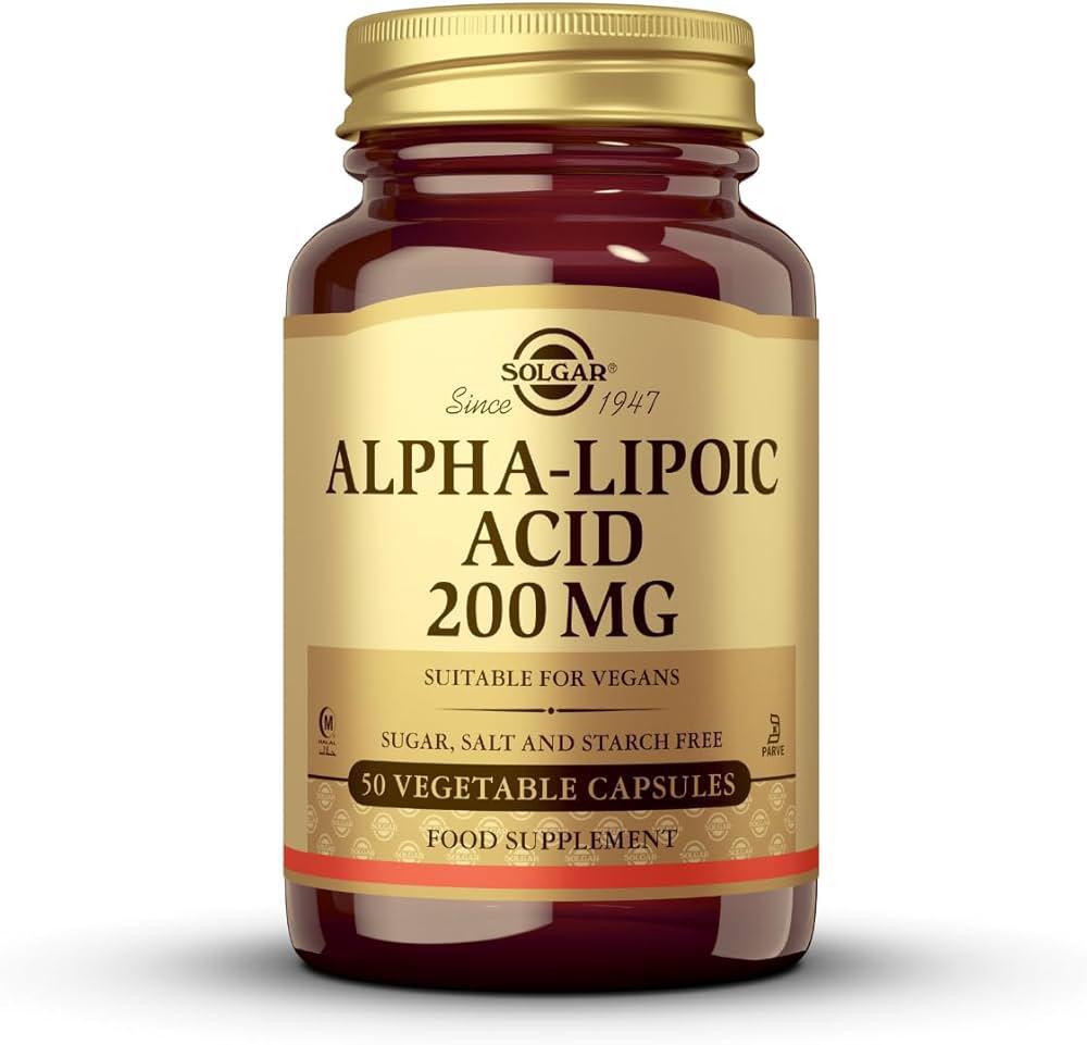 B3, Alpha Lipoic Acid, 200 mg, 50 Veg Caps, Solgar