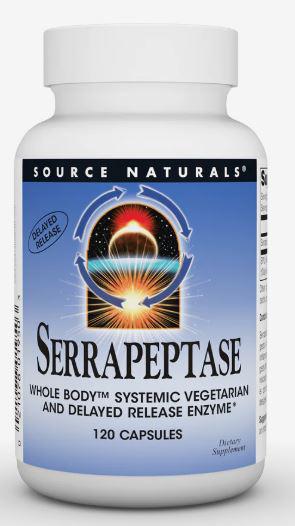 A3, Serrapeptase, 120 Caps, Source Naturals