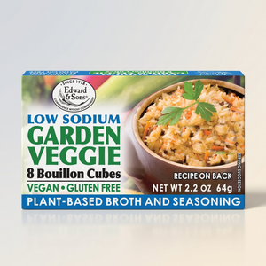 Garden Veggie Boulion Cubes, Lo Sodium, Edward and Sons