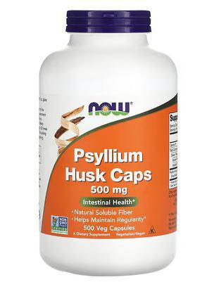 A3, Psyllium Husk Caps, 500 mg, 500 Veg Caps, NOW