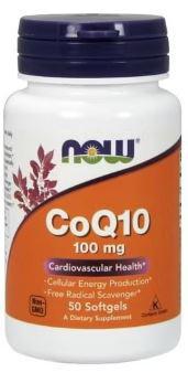 B3, CoQ10, 100 mg, 50 Softgels, NOW