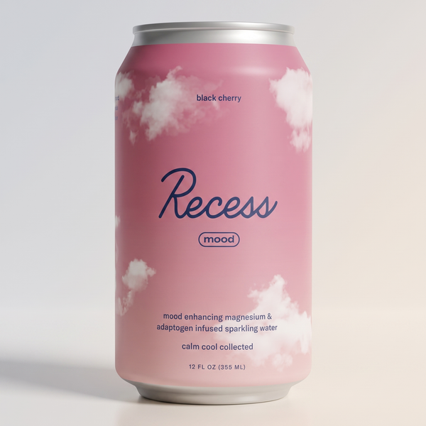 Recess, Black Cherry, Mood Sparkling Water
