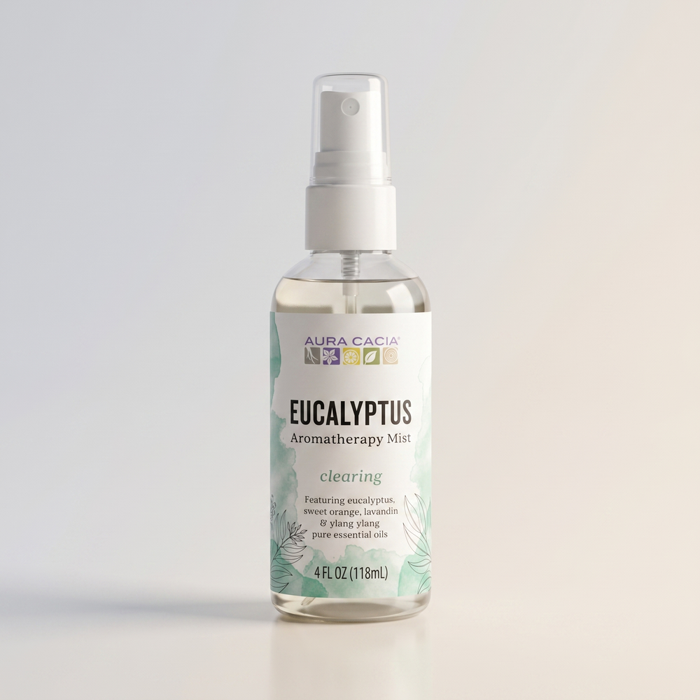 Aura Cacia Clearing Eucalyptus Aromatherapy Mist 4 Fl Oz Spray