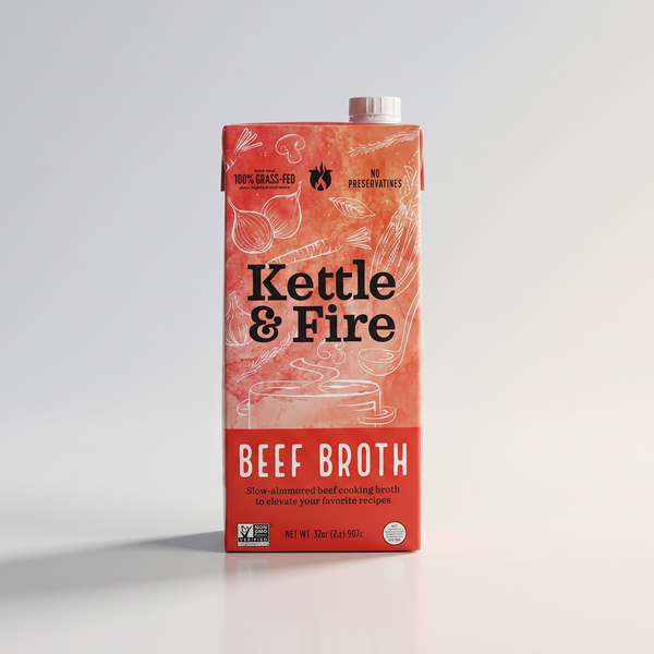 Beef Broth, Kettle and Fire, 32oz
