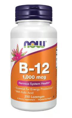 C2, B-12, 1000 mcg, 250 Lozenges, NOW
