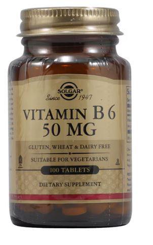 C2, Vitamin B6, 50 mg, 100 Tabs, Solgar