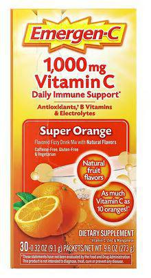 C4, Emergen-C,1000 mg Vitamin C,