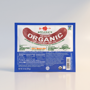 Uncured Beef Hot Dogs, Great Organic,   Applegate