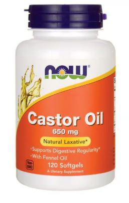 A3, Castor Oil, 650 mg, 120 Softgels, NOW