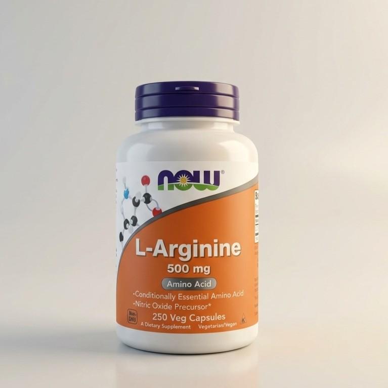 B1, L-Arginine, 500 mg, 250 Veg Caps, NOW