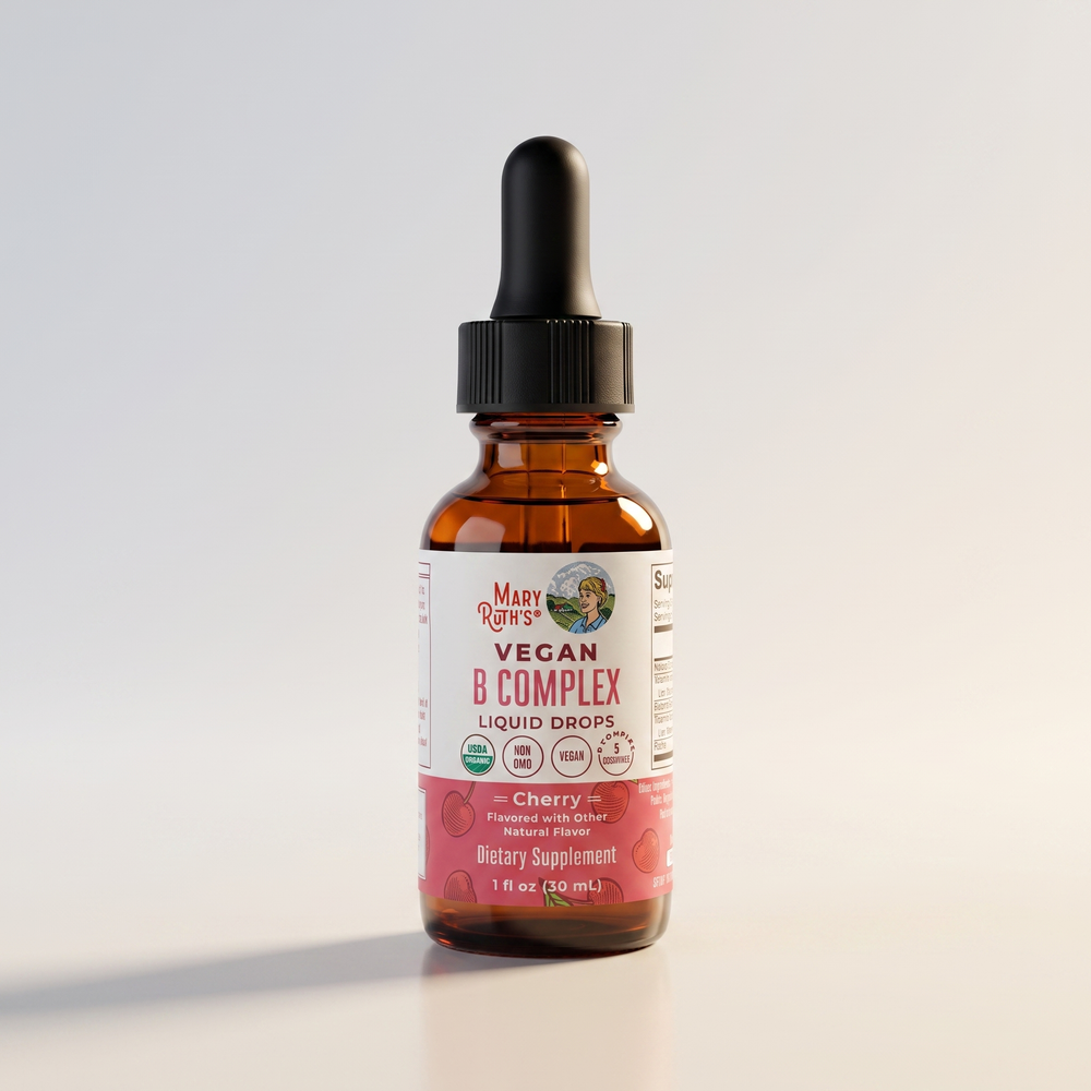 A5, Vegan B Complex Liquid Drops, Cherry Flavor, 1 fl oz, Mary Ruth's