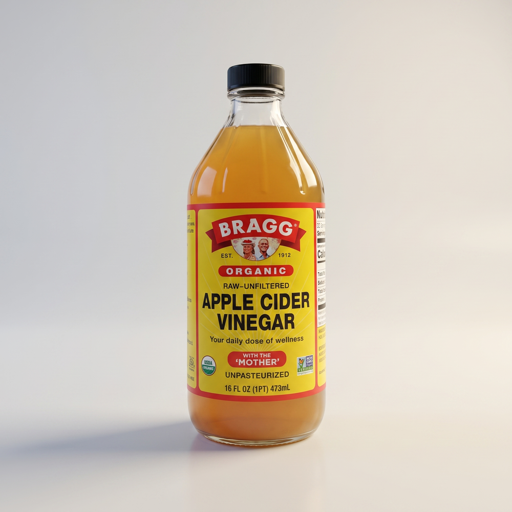 Bragg Organic Apple Cider Vinegar with the Mother  Raw and Unfiltered  16 Fl Oz