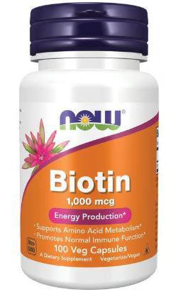 C1, Biotin, 1000 mcg, 100 Veg Caps, NOW