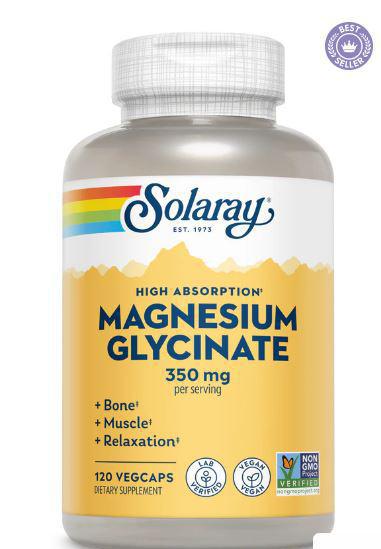 F5, Solaray, Magnesium Glycinate 350 mg VCAPS