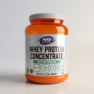B5, Whey Protein Concentrate Powder Unflavored, 24 g, 1.5 lbs, NOW Sports