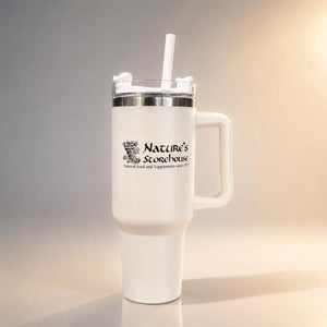 Insulated Travel Tumbler with Handle & Straw