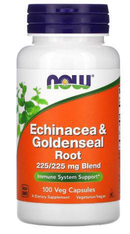 G6,  Echinacea & Goldenseal ROOT 225mg 100 CAPS, NOW