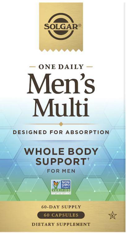 D4, Solgar, Multivitmin, Once Daily Mens 60ct CAPS