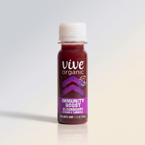 Immunity Wellness Shot, 2 oz, Elderberry + Ginger + Turmeric, Vive Organic