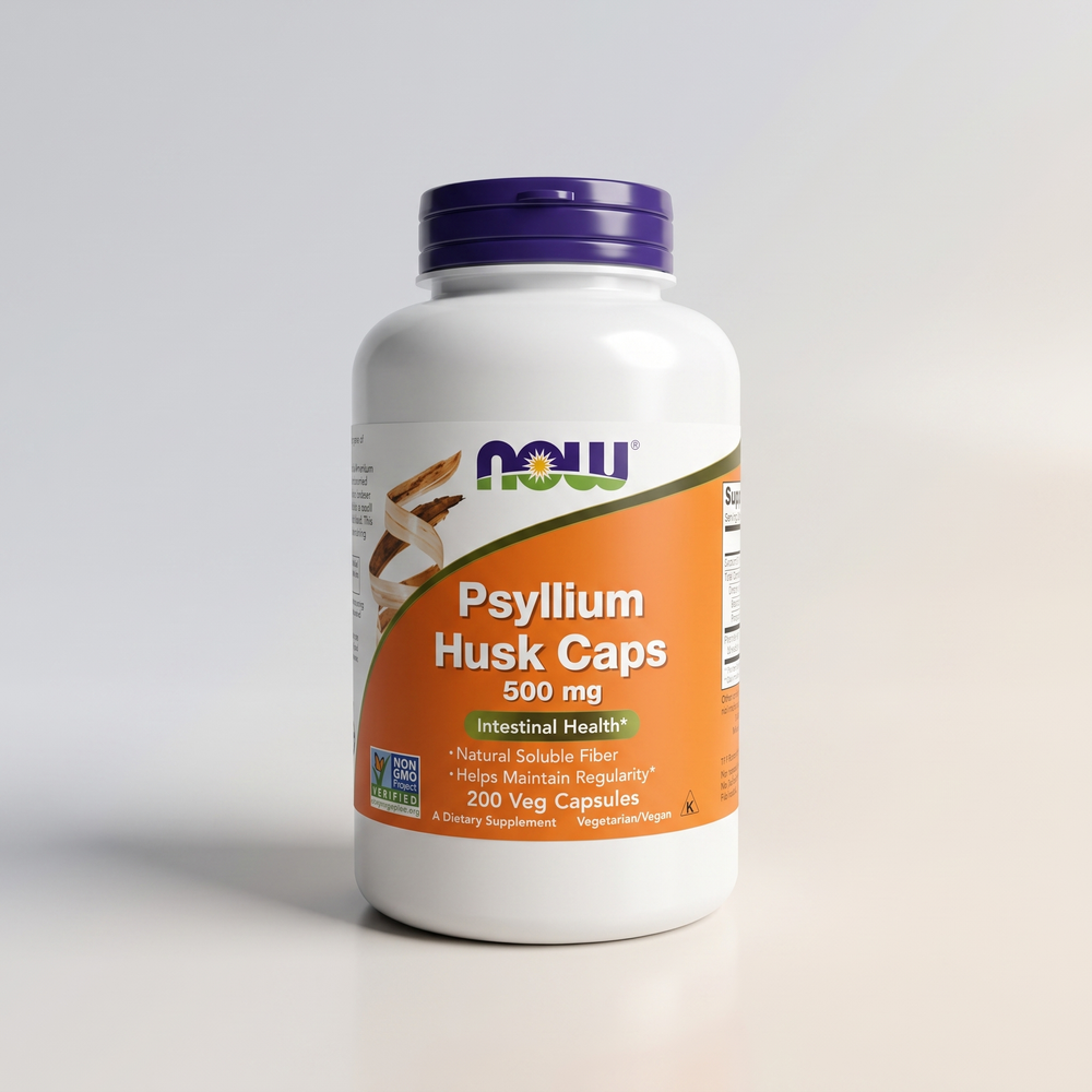 A3, Psyllium Husk Caps, 500 mg, 200 Veg Caps, NOW