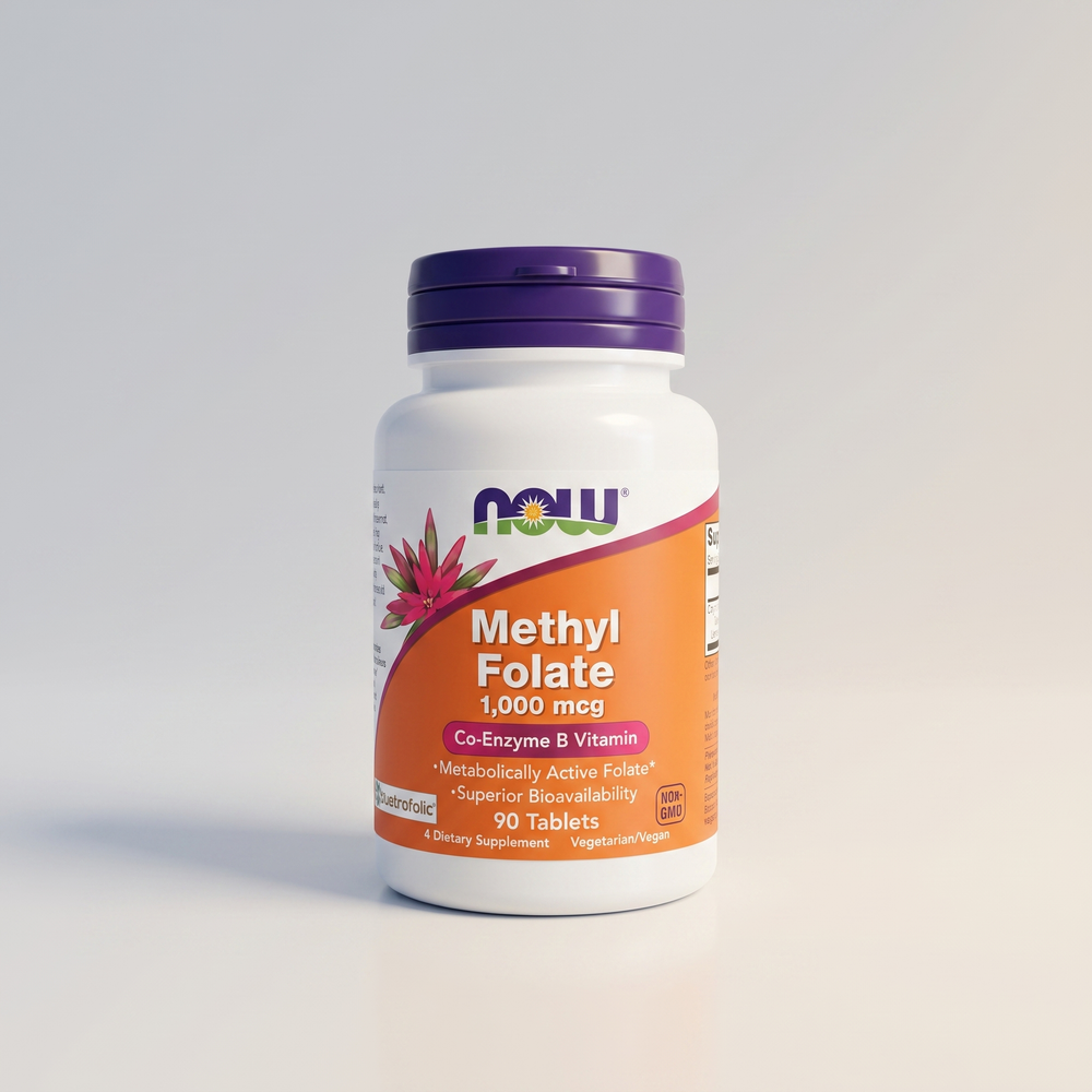 C3, Methyl Folate, 1000 mcg, 90 Tabs, NOW