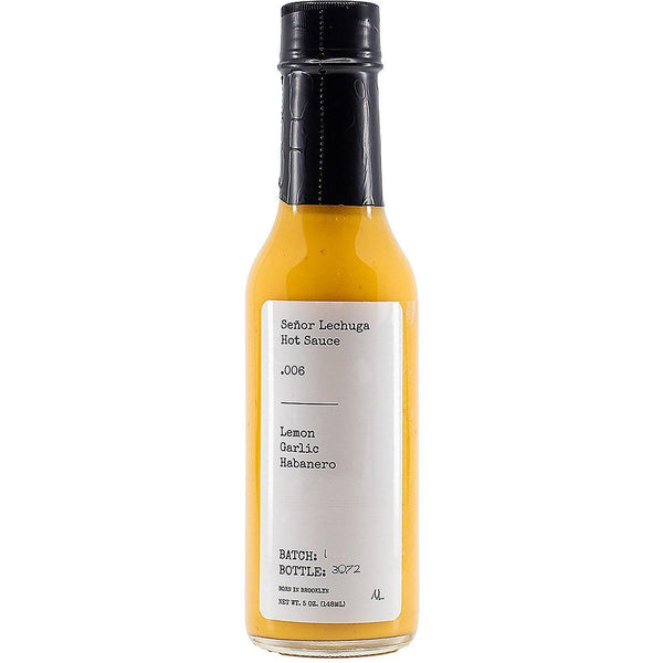 Lemon Garlic Habanero Hot Sauce, Senor Lechuga