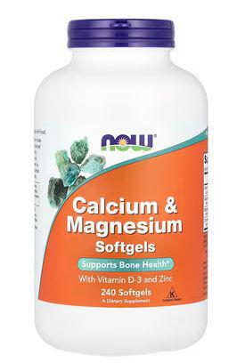 F1, NOW Cal-Mag + D 240 softgels
