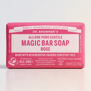 Rose, Organic Castl Bar, Dr. Bronner's