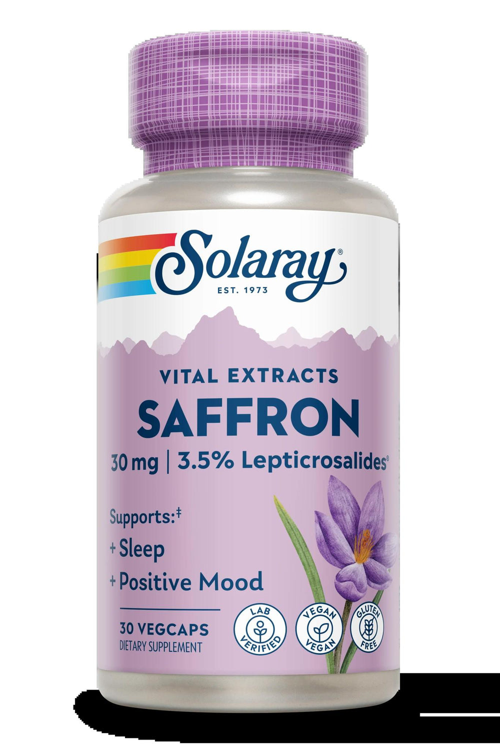 I3, Saffron 30Mg 30 Vcaps, Solaray