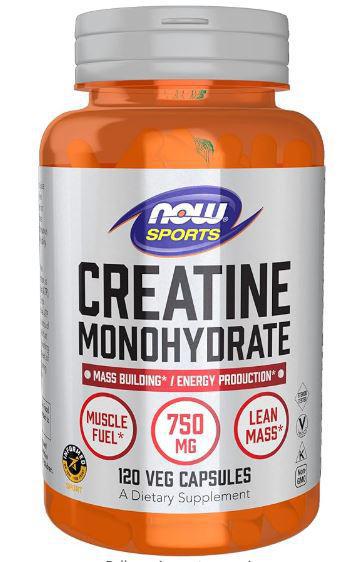 B4, Creatine Monohydrate, 750 mg, 120 Veg Caps, NOW Sports