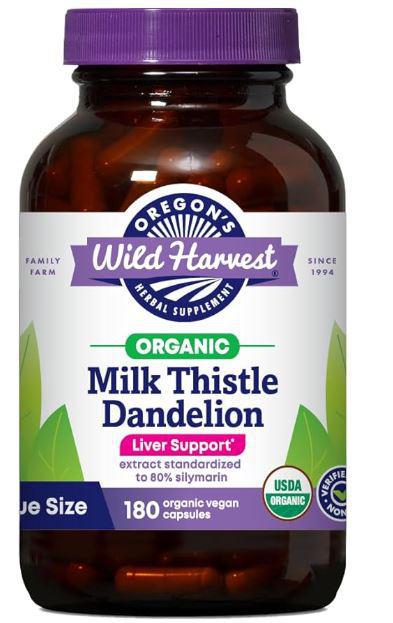 A2 I1, Milk Thistle Dandelion Organic Veg Caps, Oregon's Wild Harvest