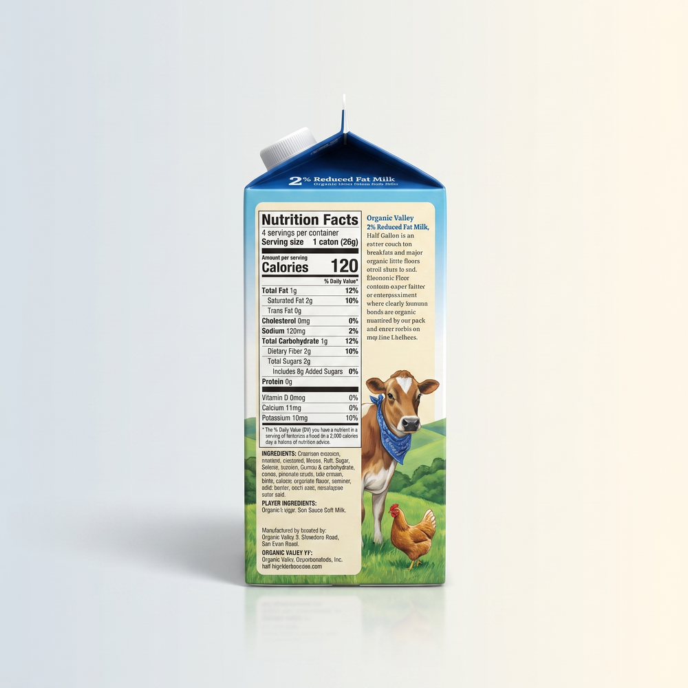 2% Milk,  1/2 Gallon, Organic Valley
