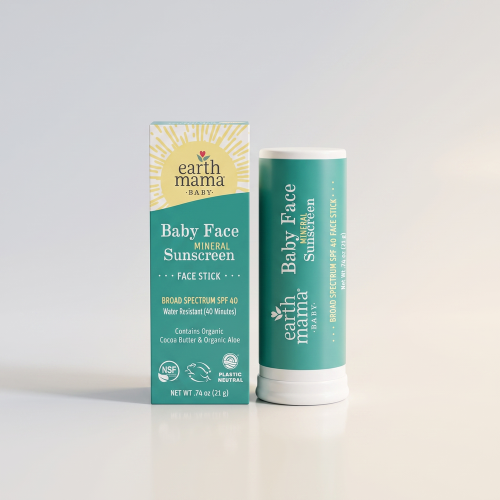 Baby Face Mineral Sunscreen Stick, Eartth Mama